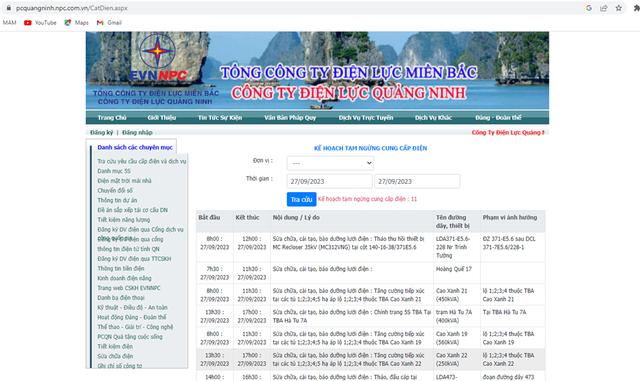 5. Cách kiểm tra thông tin và theo dõi lịch cắt điện Quảng Ninh