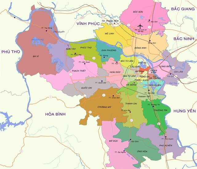 Bản đồ quy hoạch huyện sóc sơn đến năm 2030